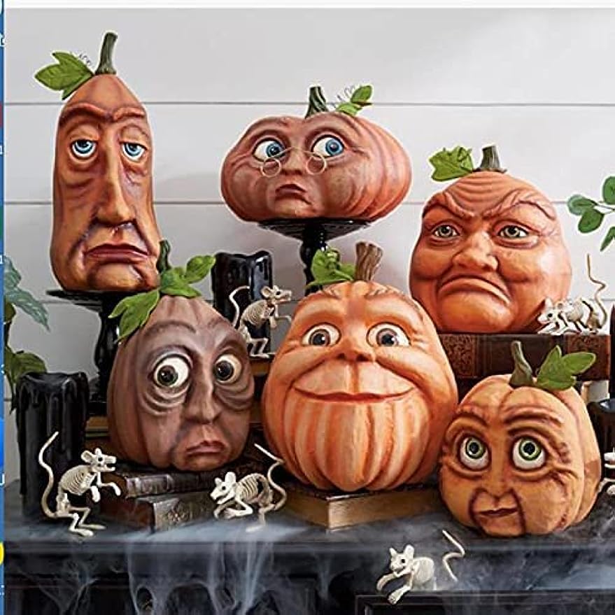 Expressive Pumpkin Family Halloween Lantern Props