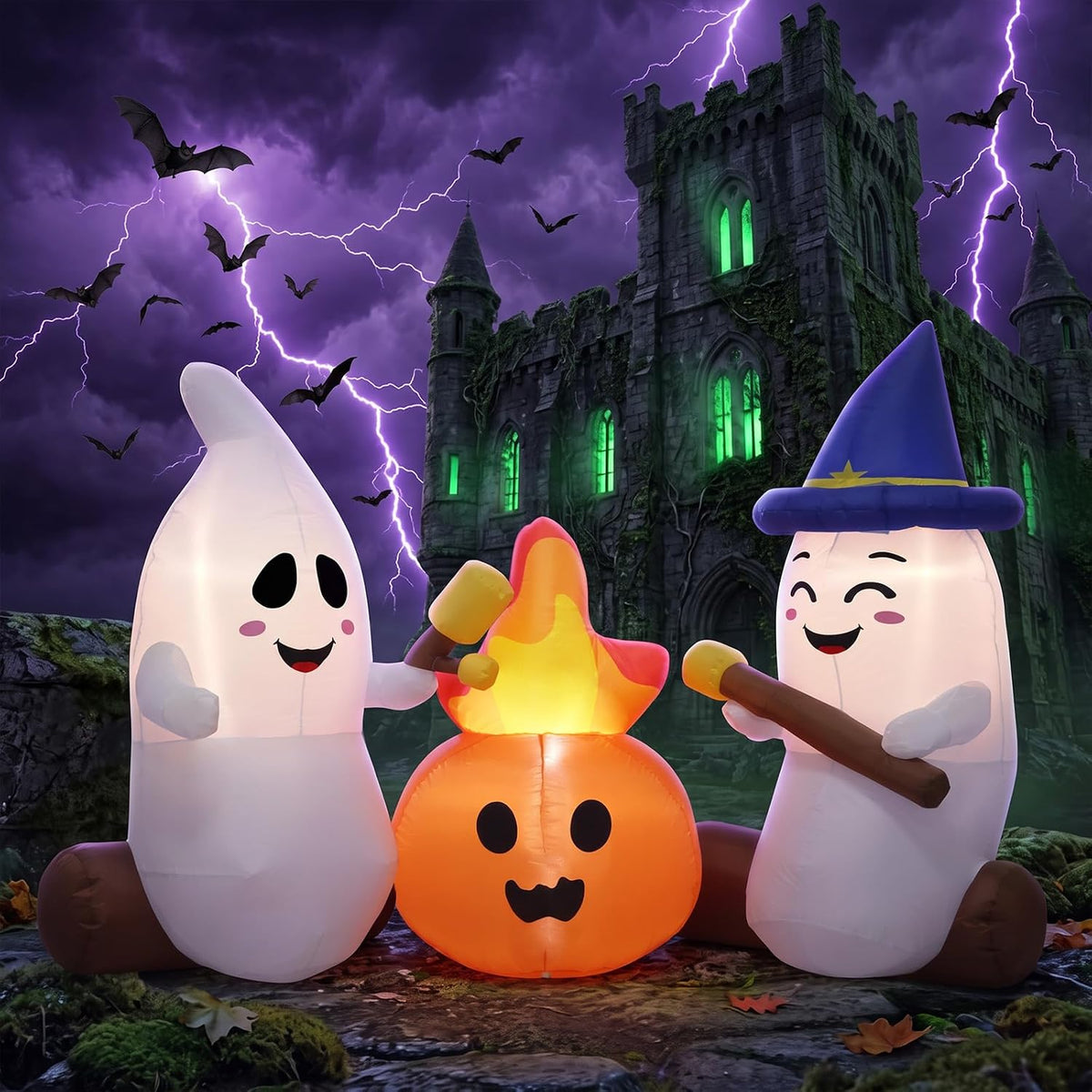 6 ft Cute Ghosts Halloween Inflatable