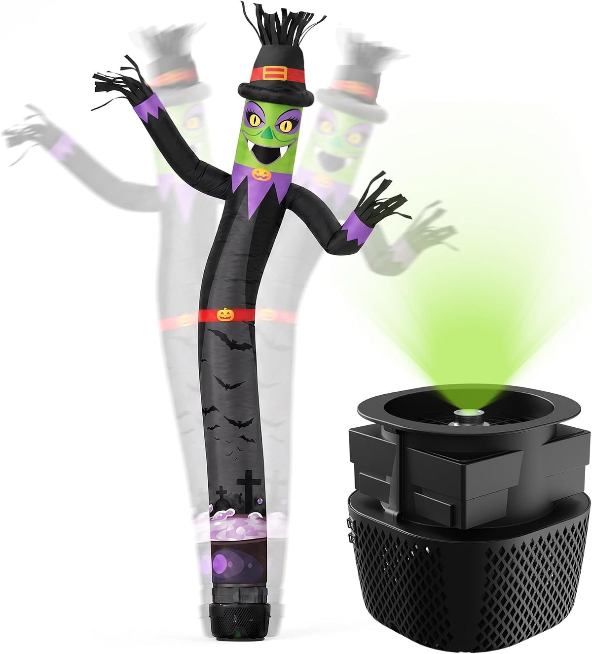 6 ft Witch Hat Tube Man Halloween Inflatable with Blower