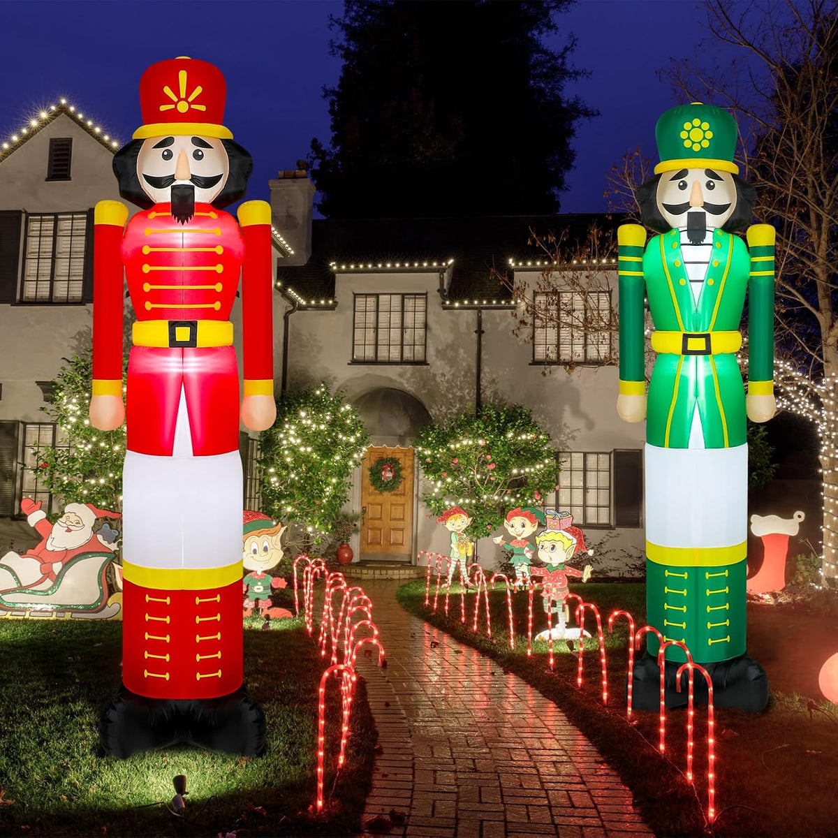 2-Pack 8 ft LED Nutcracker Christmas Inflatables