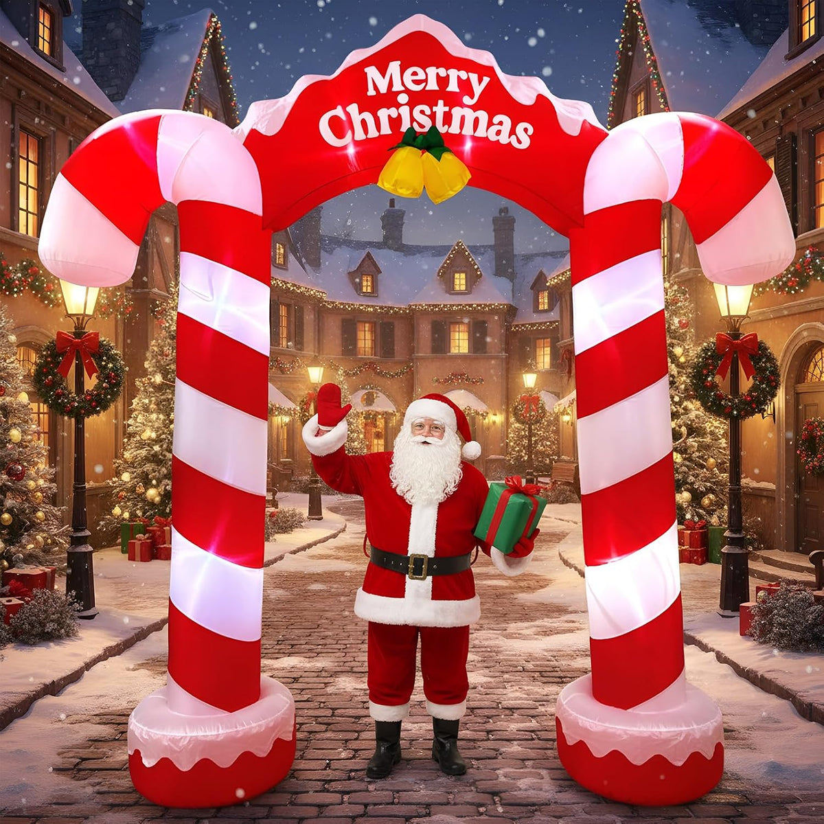 10 ft Merry Christmas Candy Arch Inflatable